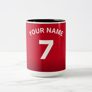 Tasse 2 Couleurs Football Red Jersey
