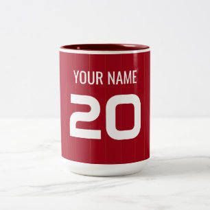Tasse 2 Couleurs Football Red Jersey