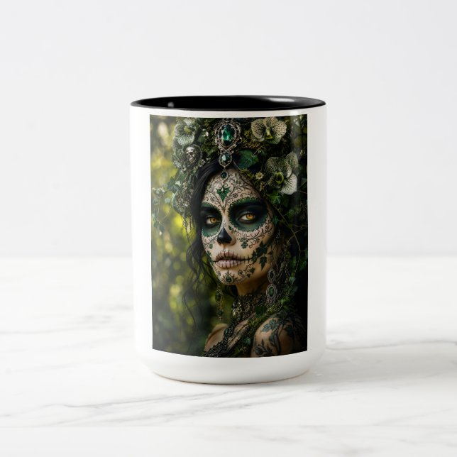 Tasse 2 Couleurs Forêt d'émeraude Calavera – Botanique verte (Centre)