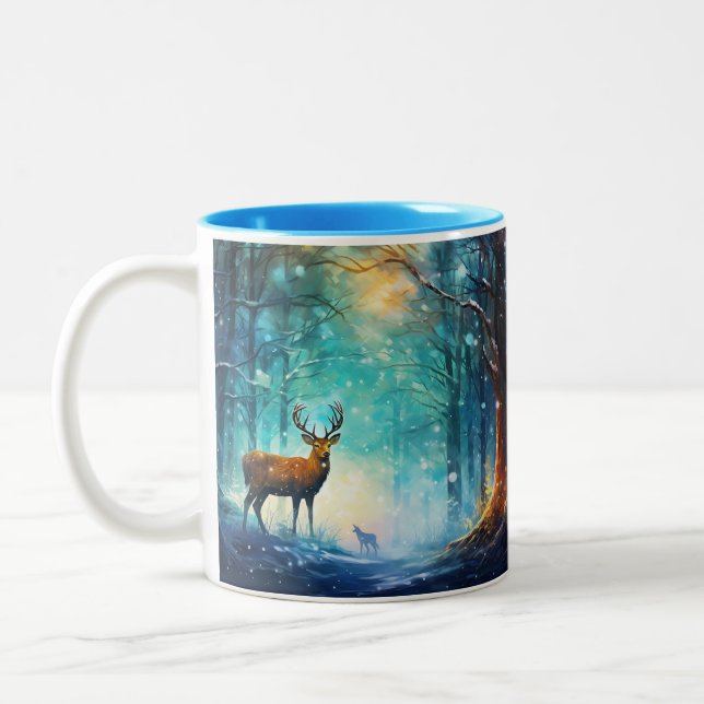 Tasse 2 Couleurs Forêt enneigée magique Art-82109 (Gauche)