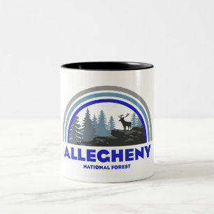 Tasse 2 Couleurs Forêt nationale d'Allegheny Cerf Arc-en-ciel