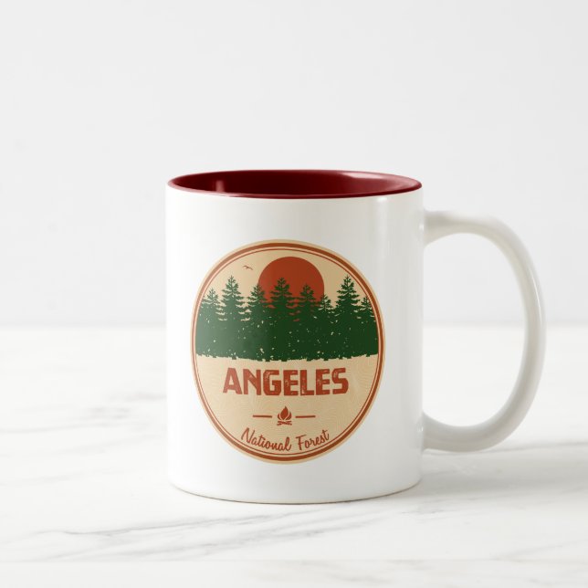 Tasse 2 Couleurs Forêt nationale d'Angeles (Droit)