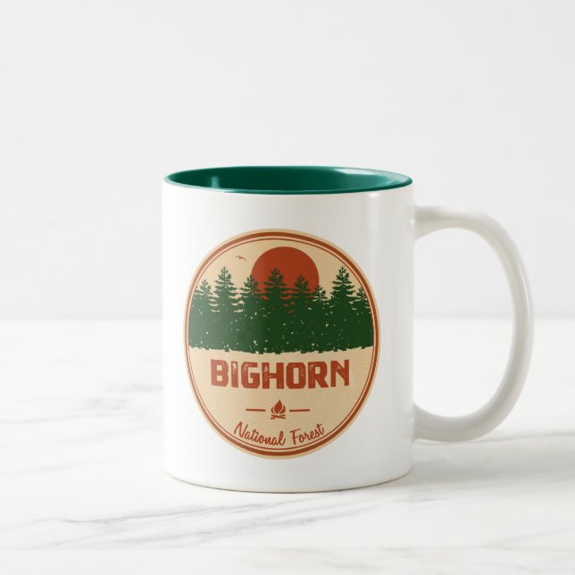 Tasse 2 Couleurs Forêt nationale de Bighorn (Droit)