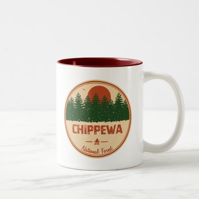 Tasse 2 Couleurs Forêt nationale de Chippewa (Droit)