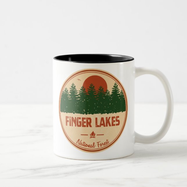 Tasse 2 Couleurs Forêt nationale de Finger Lakes (Droit)
