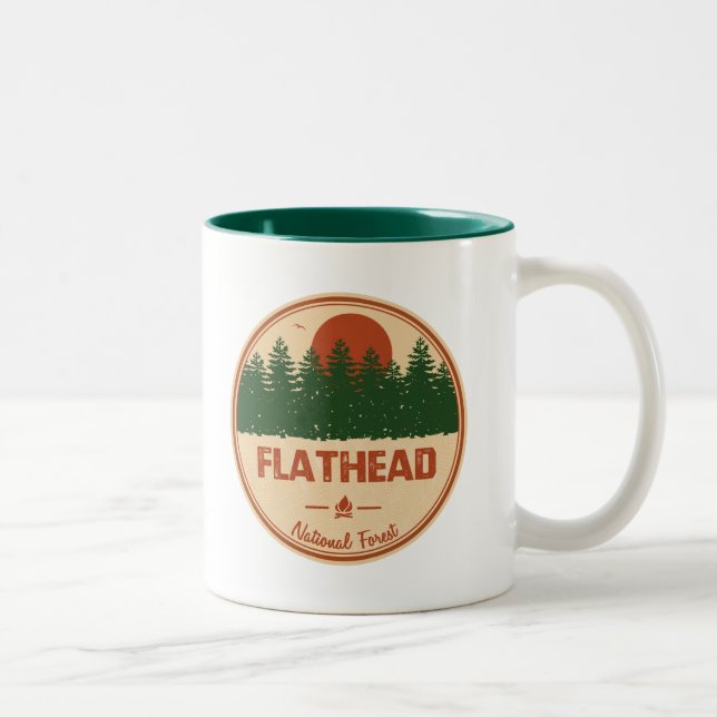 Tasse 2 Couleurs Forêt nationale de Flathead (Droit)