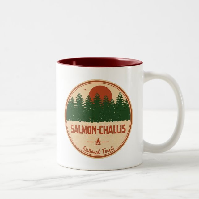 Tasse 2 Couleurs Forêt nationale de saumon-Challis (Droit)