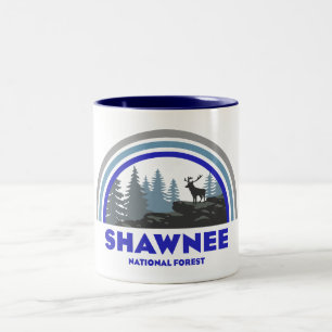 Tasse 2 Couleurs Forêt nationale de Shawnee Cerf arc-en-ciel