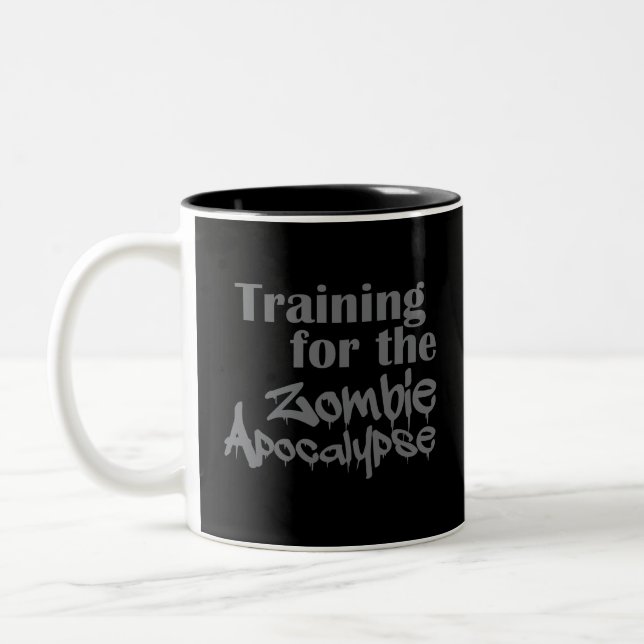 Tasse 2 Couleurs Formation Pour Zombie Apocalypse Drôle (Gauche)