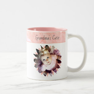 Tasse 2 Couleurs Forme de fleurs personnalisée Photo Aquarelle Past