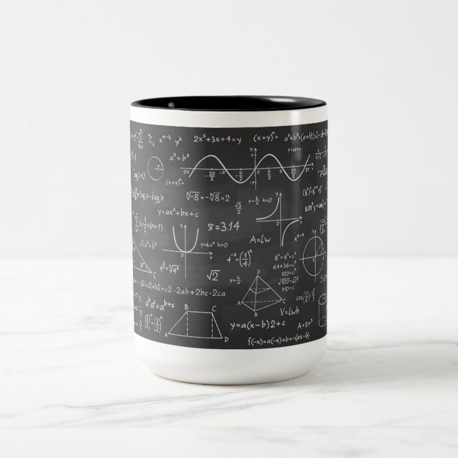Tasse 2 Couleurs Formule mathématique (Centre)
