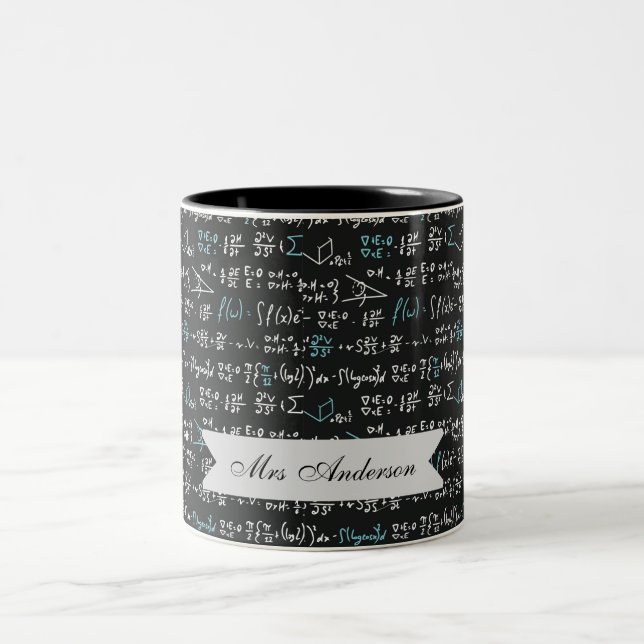 Tasse 2 Couleurs Formules mathématiques  (Centre)