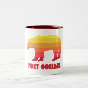 Tasse 2 Couleurs Fort Collins Colorado Ours arc en ciel