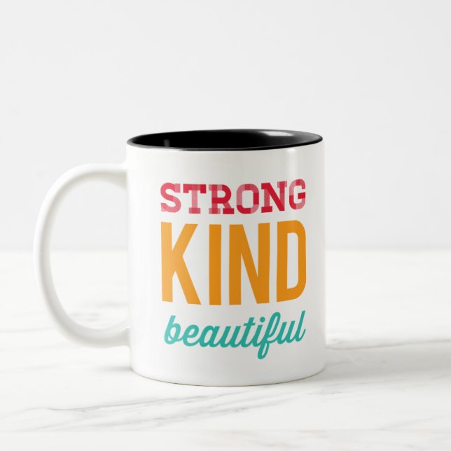 Tasse 2 Couleurs Forte belle comme d'autres filles (Gauche)