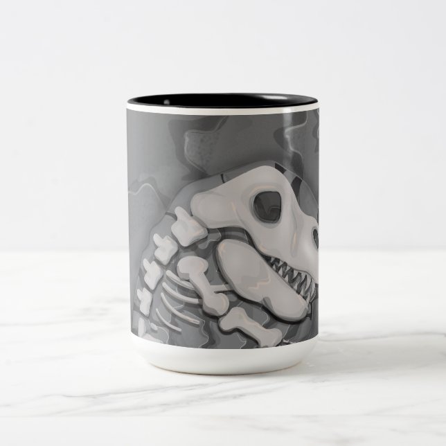Tasse 2 Couleurs Fossile de dinosaure (Centre)