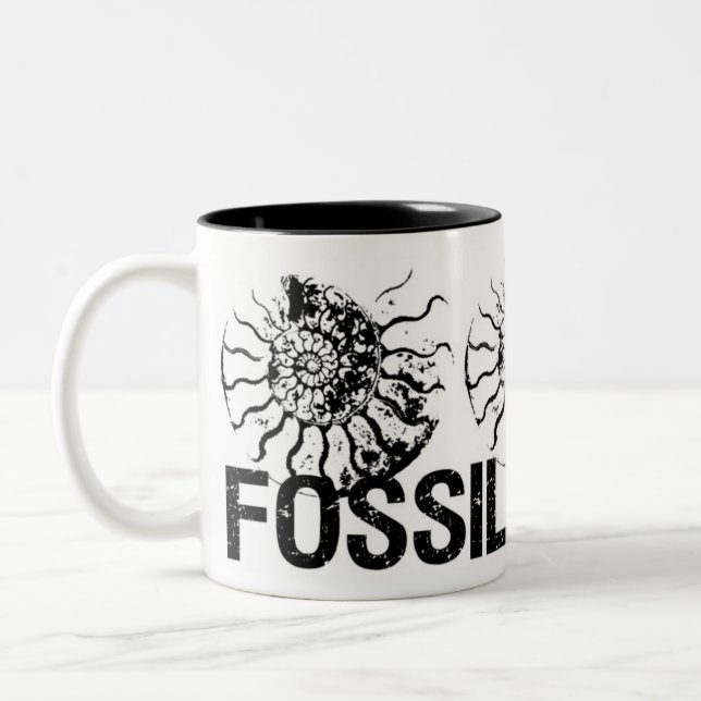 Tasse 2 Couleurs FOSSILES ROCHE Ammonite (Gauche)