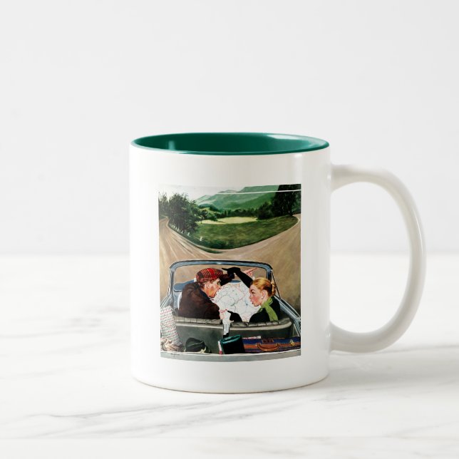 Tasse 2 Couleurs Fourche sur la route (Droit)
