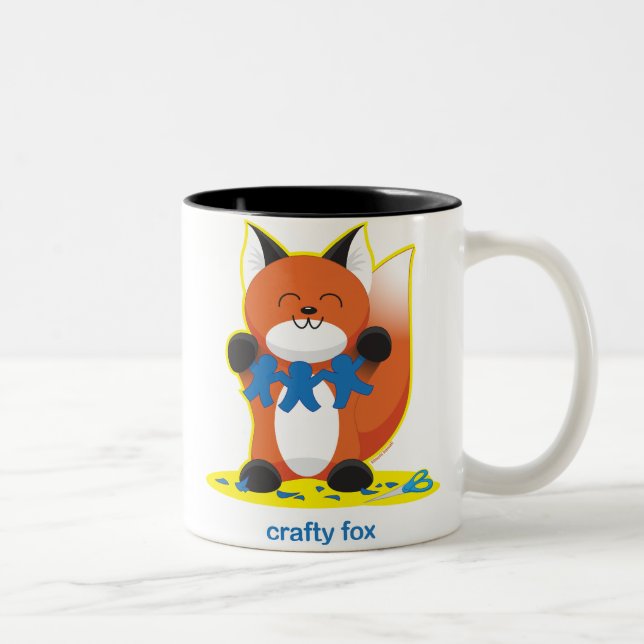 Tasse 2 Couleurs Fox astucieux (Droit)