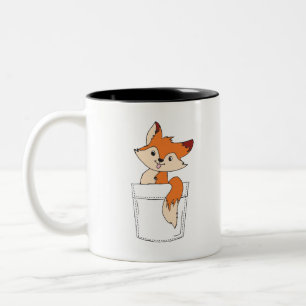 Tasse 2 Couleurs Fox Cute Dessin Fox dans Pocket Cute Fox Clipart