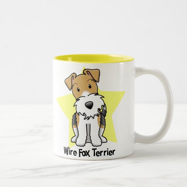 Tasse 2 Couleurs Fox Terrier de fil d'étoile de Kawaii (Droit)