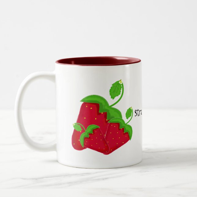 Tasse 2 Couleurs Fraises rousses (Gauche)