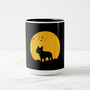 Tasse 2 Couleurs Français Bulldog Moon Halloween Conception inspir
