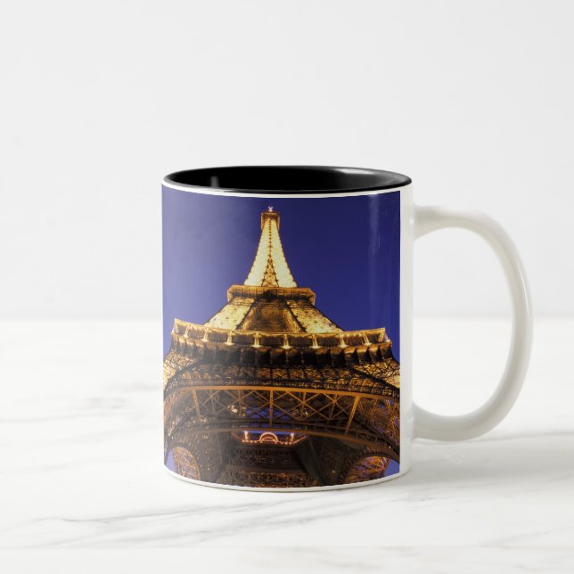Tasse 2 Couleurs FRANCE, Paris Tour Eiffel, vue du soir (Droit)