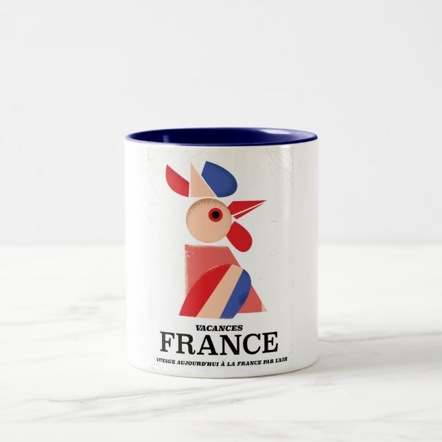 Tasse 2 Couleurs France - Voyage aujourd'hui à la France par l'air (Centre)