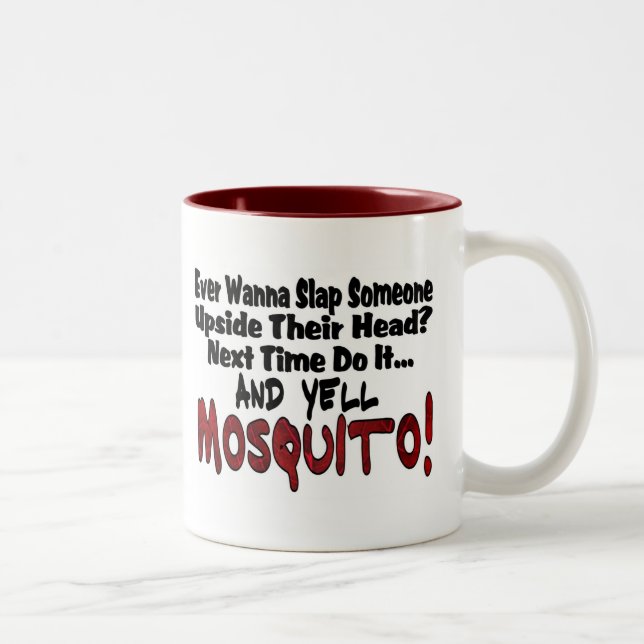 Tasse 2 Couleurs Frappe Moi & le Moustique (Droit)