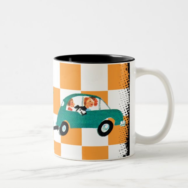 Tasse 2 Couleurs Frapper la route ouverte 1 (Droit)