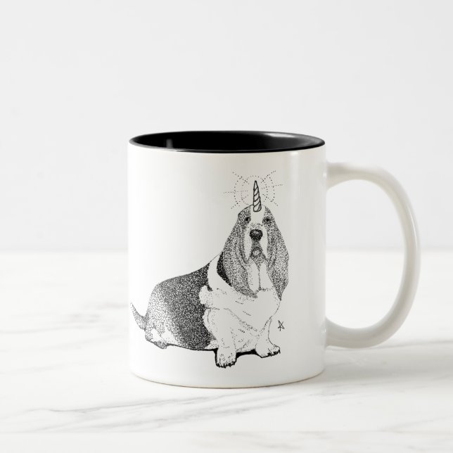 Tasse 2 Couleurs Fred the Bassetcorn (Droit)