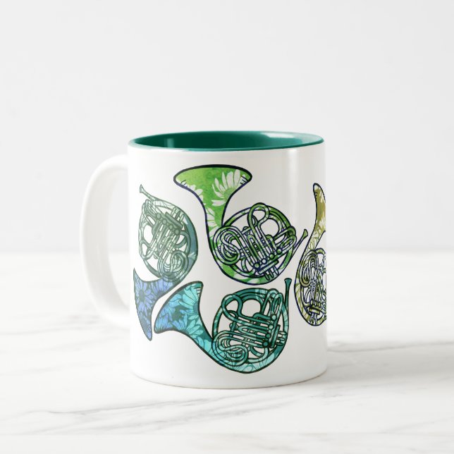 Tasse 2 Couleurs French Horns Daisy Classe de groupe (Devant gauche)