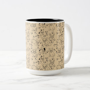 Tasse 2 Couleurs Frenchie et Bones