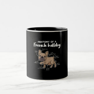 Tasse 2 Couleurs Frenchie Gift| Anatomie D'Un Cadeau De Chien À Bal