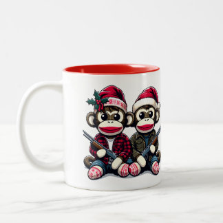 Tasse 2 Couleurs Frères Chasseurs de singes à Noël