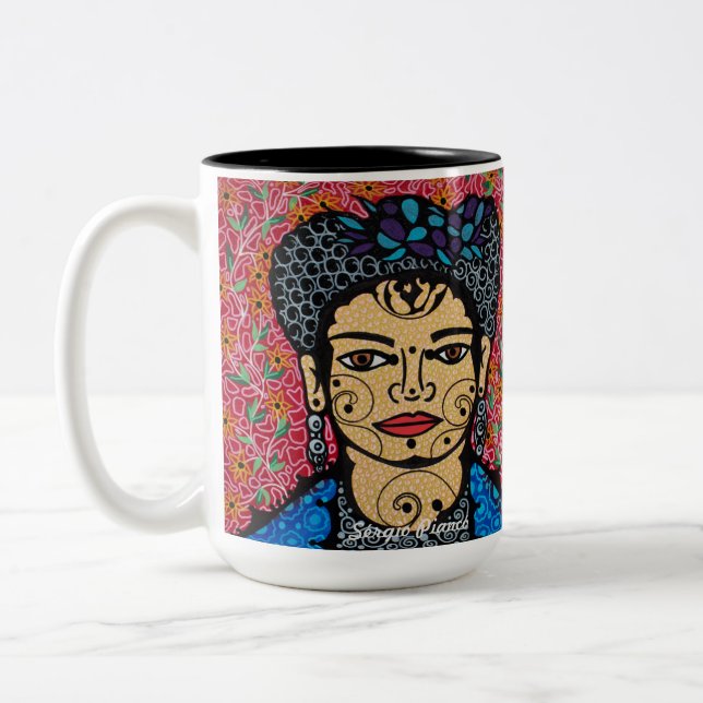 Tasse 2 Couleurs Frida Khalo (Gauche)