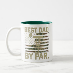 Tasse 2 Couleurs Frisbee de Disc Golf Meilleur Papa Par Camo Drapea
