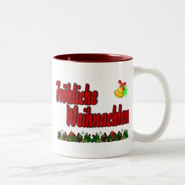 Tasse 2 Couleurs Fröhliche Weihnachten (Droit)