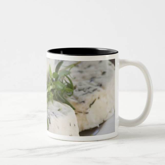Tasse 2 Couleurs Fromage de chèvre français - chèvre - avec des her (Droit)