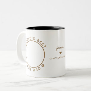 Tasse 2 Couleurs Fun Best Cat Papa Deux Photo Gold Typographie mode
