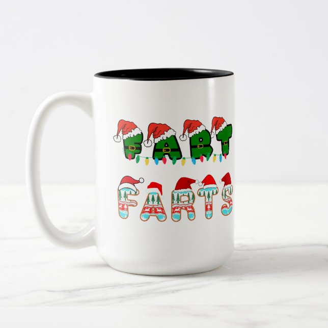 Tasse 2 Couleurs Fun Christmas Fart (Gauche)