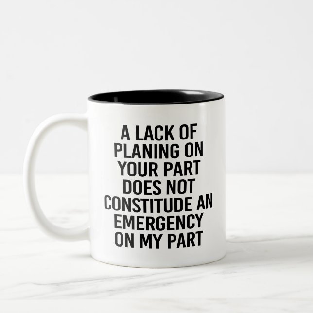 Tasse 2 Couleurs Fun Planification Passive Agressive Planning Cadea (Gauche)