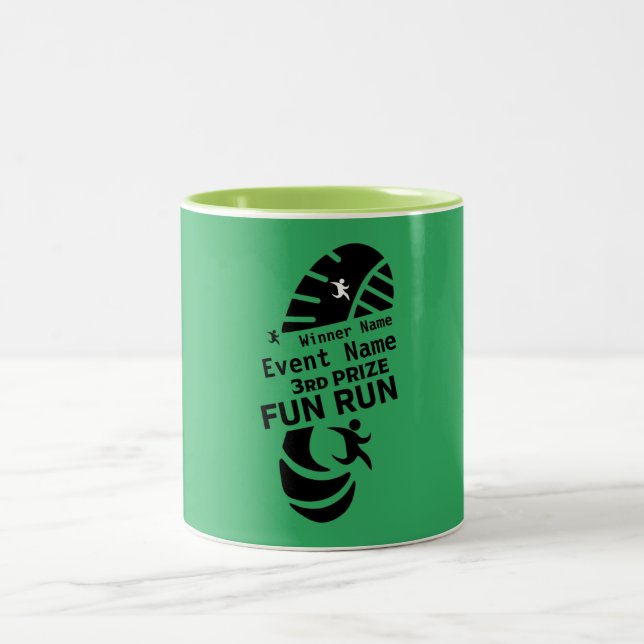 Tasse 2 Couleurs Fun Run Event Cause Charité Promotion Prix (Centre)
