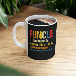 Tasse 2 Couleurs Funcle Définition Drôle Drôle Cadeau Pour Oncle