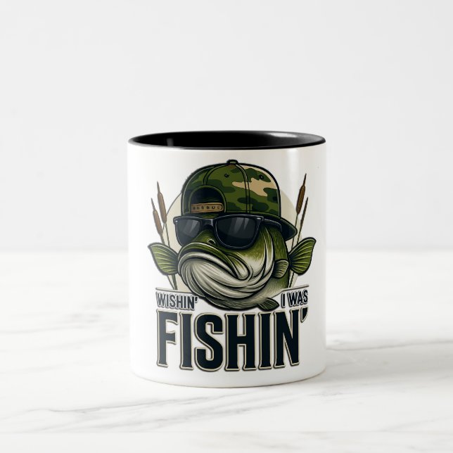 Tasse 2 Couleurs Funny Bass Fishing (Centre)