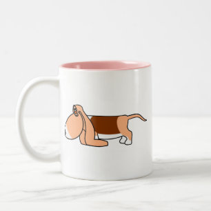 Tasse 2 Couleurs Funny Bassett hound car argon personnalisé