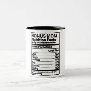 Tasse 2 Couleurs Funny Bonus Mom Nutrition Fiches
