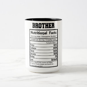 Tasse 2 Couleurs Funny Brother Nutrition Facts