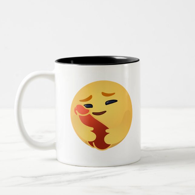 Tasse 2 Couleurs Funny Care Emojis Facebook (Gauche)