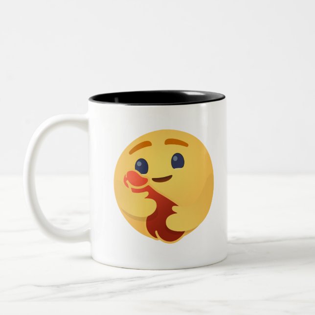 Tasse 2 Couleurs Funny Care Emojis Facebook (Gauche)